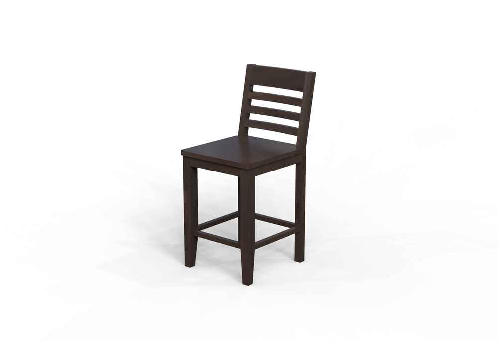 Malcolm Acacia Ladderback Counter Stool - Natural + Black